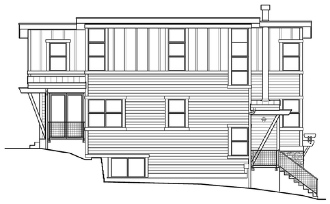 Left Elevation for House Plan #337982