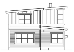 Rear Elevation for House Plan #337982