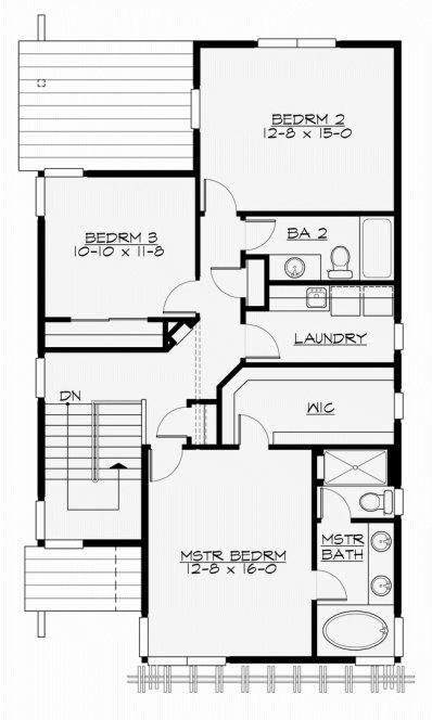 Second Floor Plan for House Plan #337982