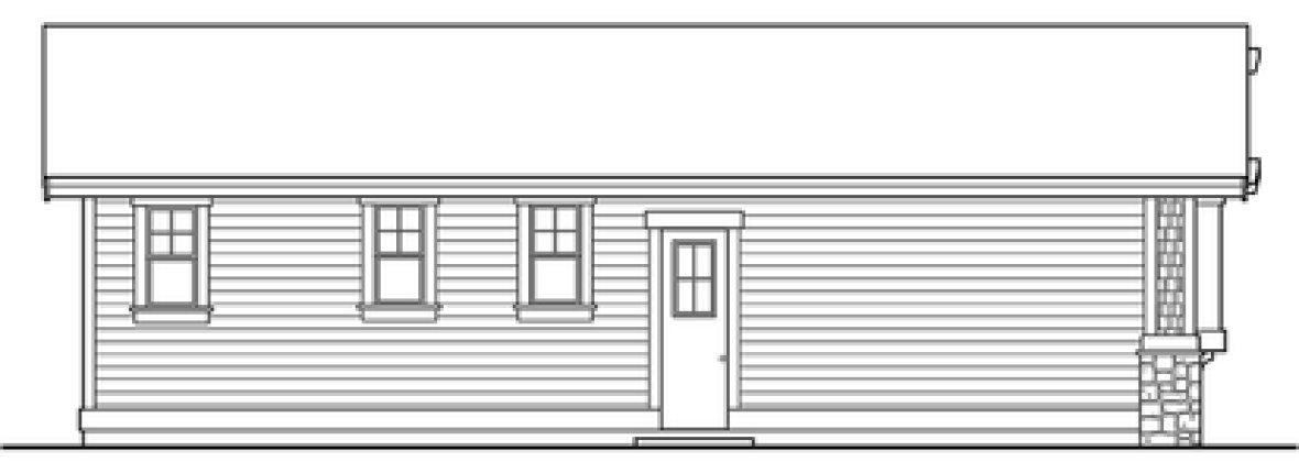 Left Elevation for House Plan #332551