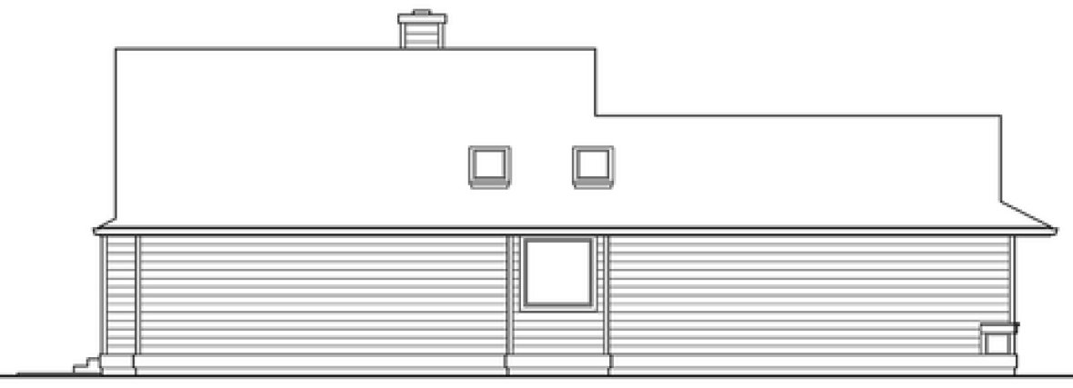 Left Elevation for House Plan #334561