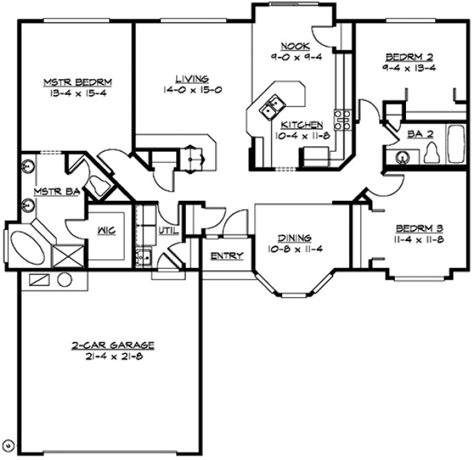 Main Floor Plan for House Plan #334561