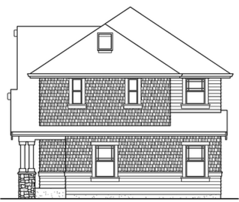 Right Elevation for House Plan #333842