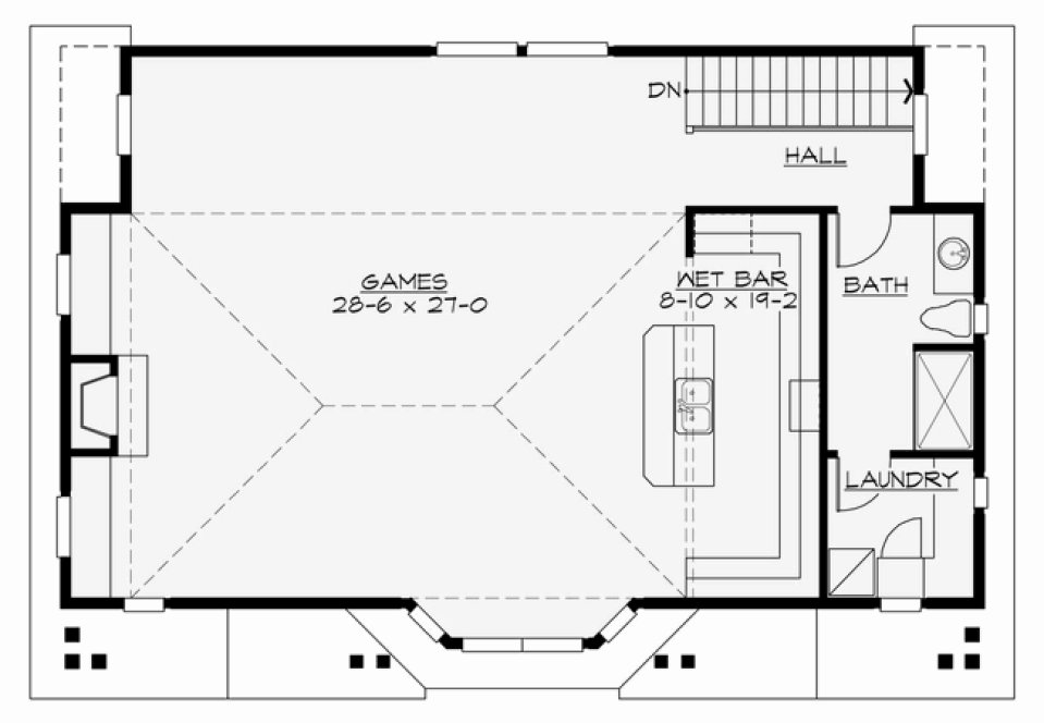 Second Floor Plan for House Plan #333842