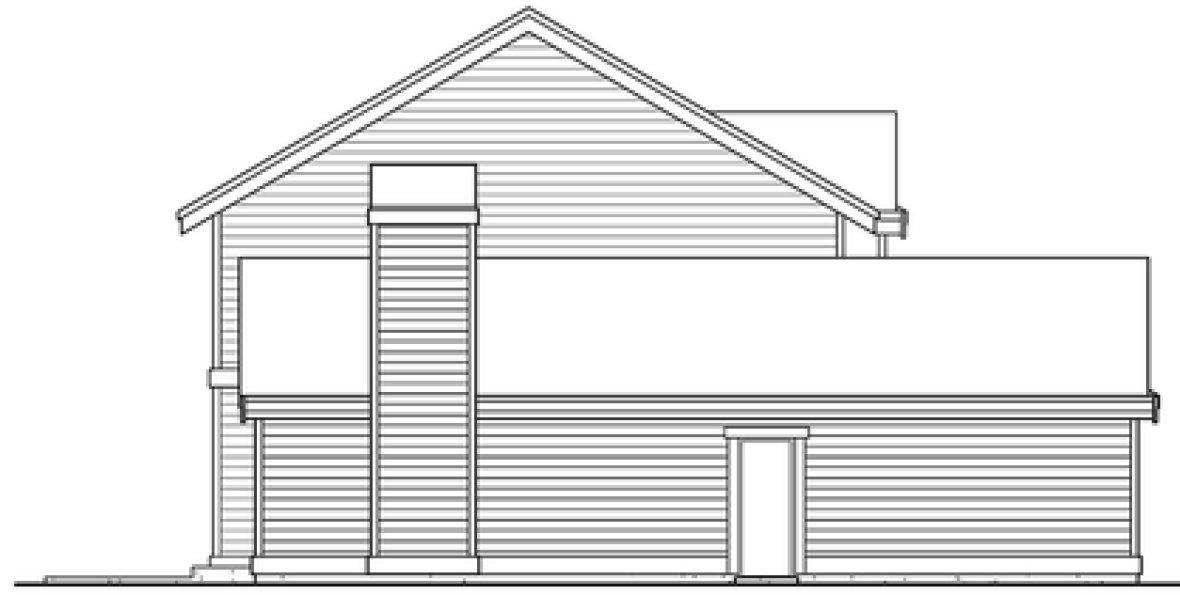Left Elevation for House Plan #335622