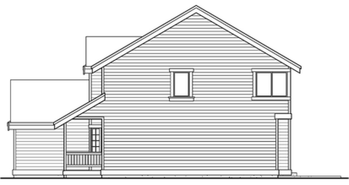 Right Elevation for House Plan #335622