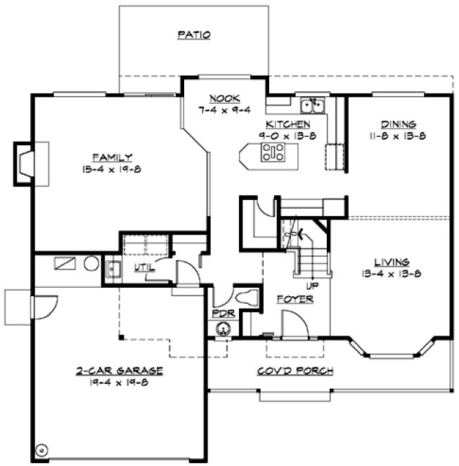 Main Floor Plan for House Plan #335622