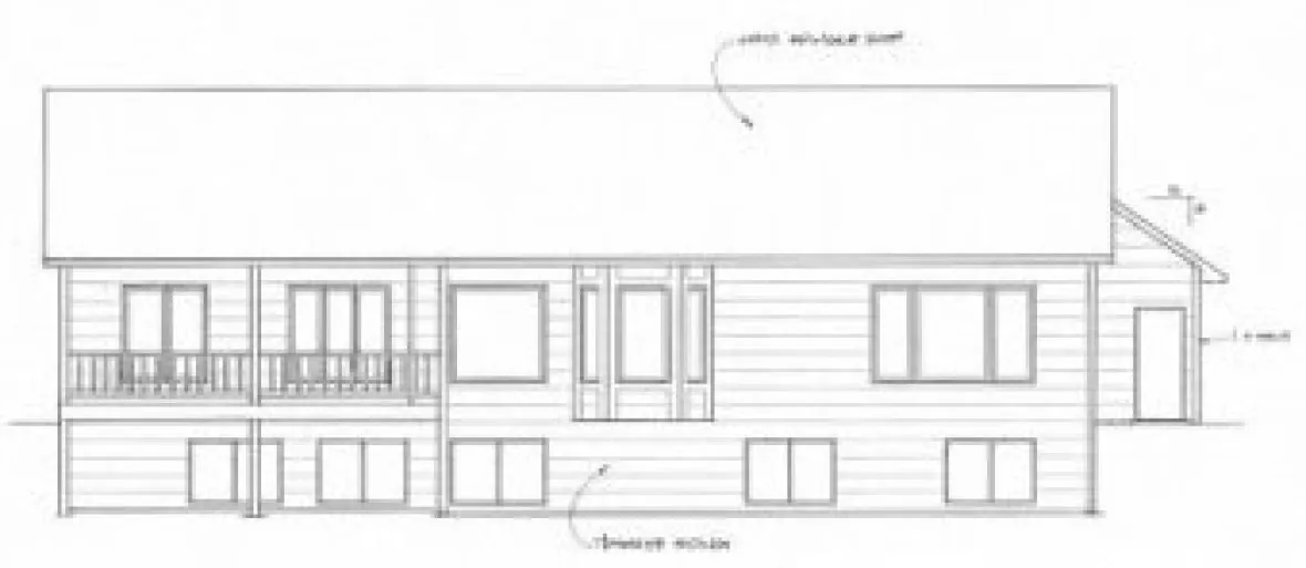 Rear Elevation for House Plan #354671