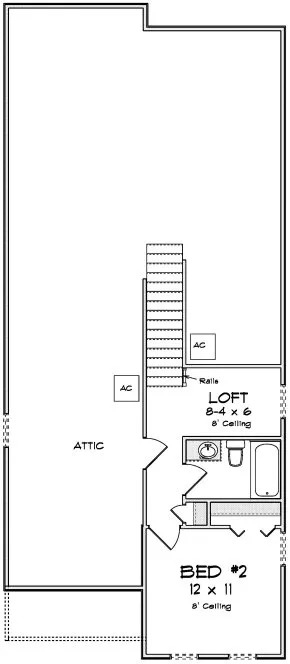 Second Floor Plan for House Plan #243931