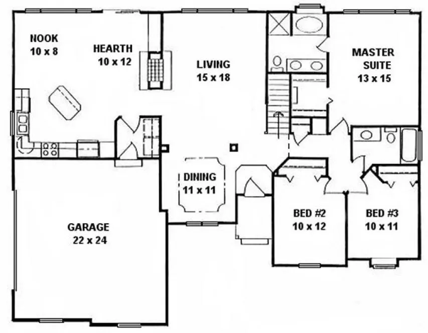 Main Floor Plan for House Plan #351451