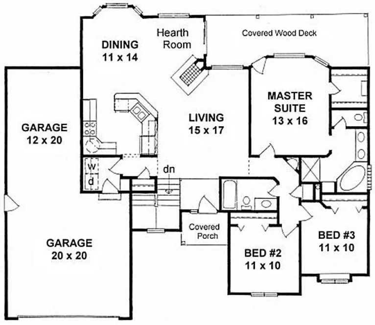 Main Floor Plan for House Plan #354051