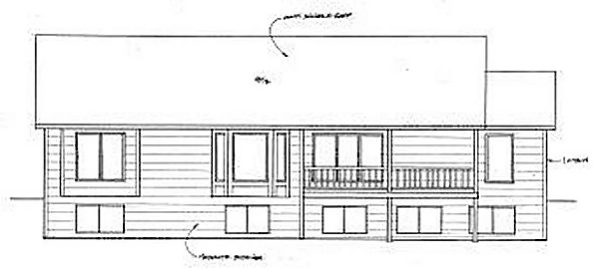 Rear Elevation for House Plan #354251