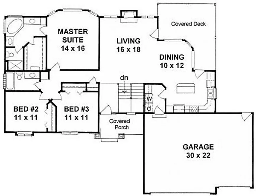Main Floor Plan for House Plan #350451