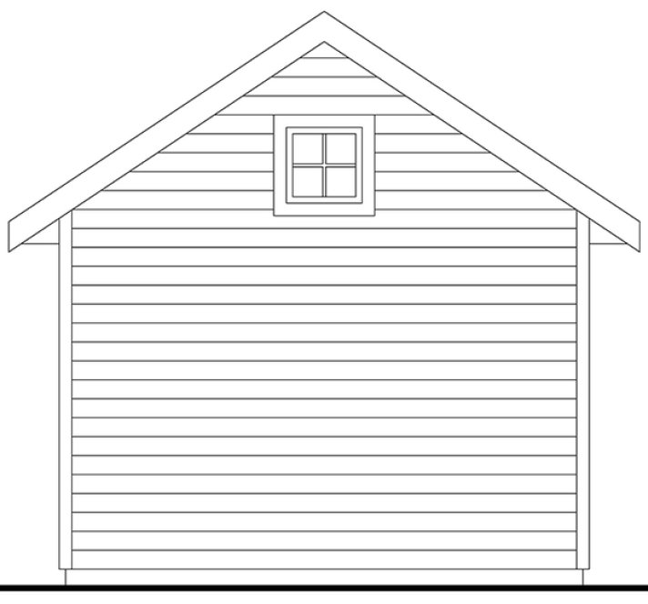 Rear Elevation for House Plan #348030