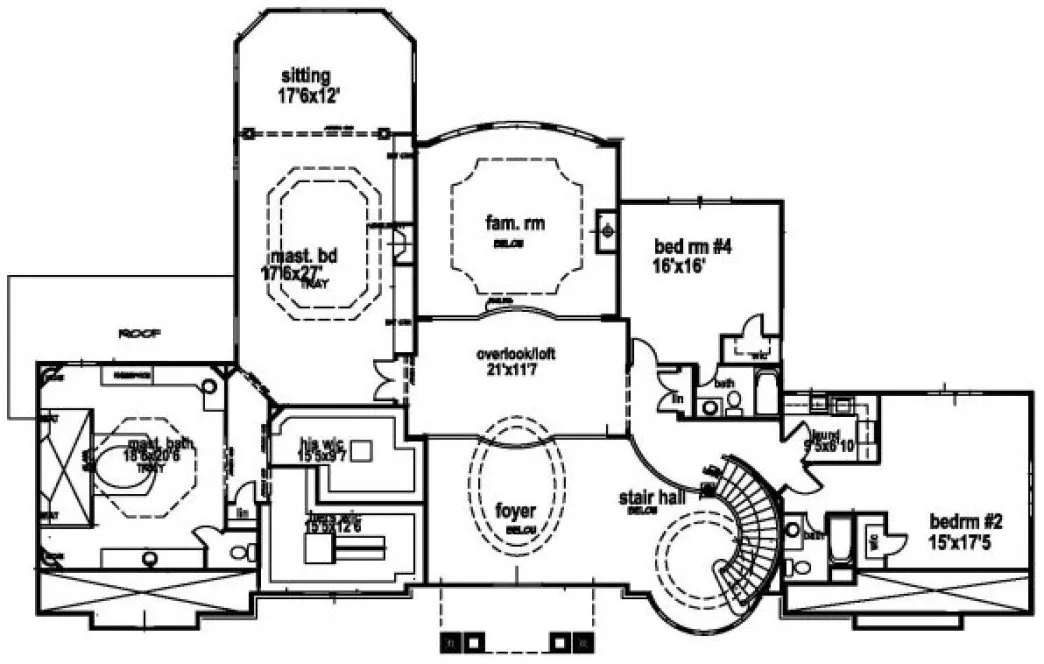 Second Floor Plan for House Plan #393674