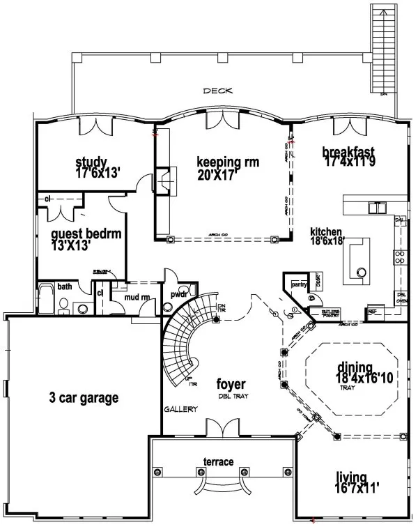 Main Floor Plan for House Plan #399974