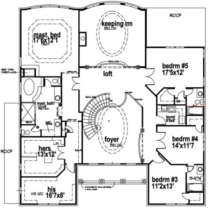 Second Floor Plan for House Plan #399974