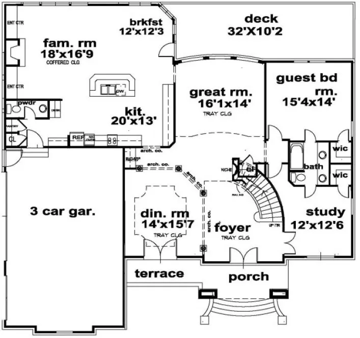 Main Floor Plan for House Plan #398993