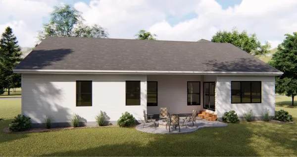 Rear Elevation for House Plan #706091