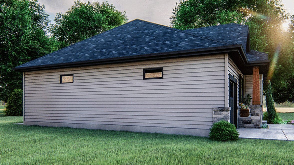 Left Elevation for House Plan #700880