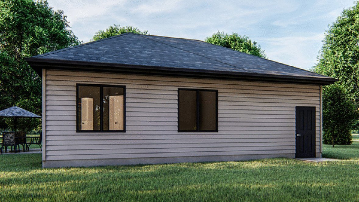 Rear Elevation for House Plan #700880