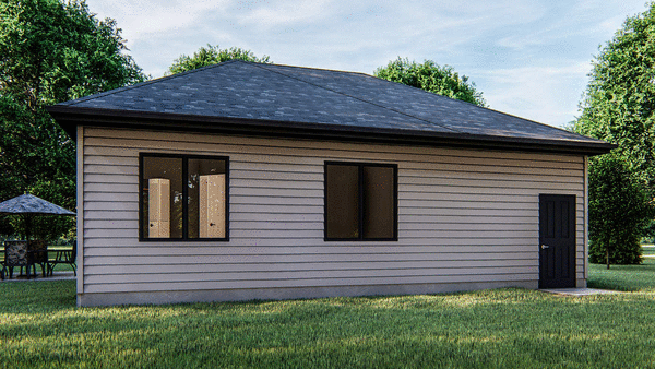 Rear Elevation for House Plan #700880