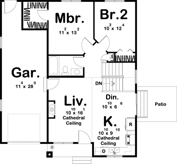 Main Floor Plan for House Plan #700880