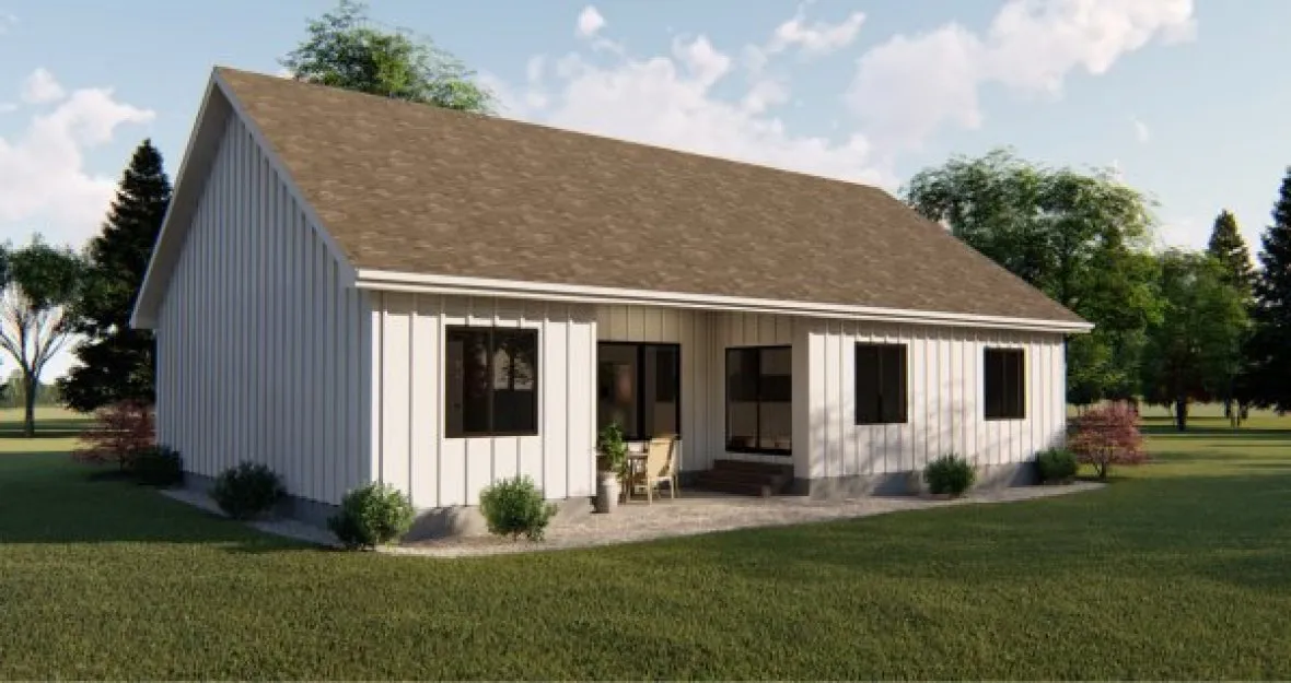 Rear Elevation for House Plan #703371