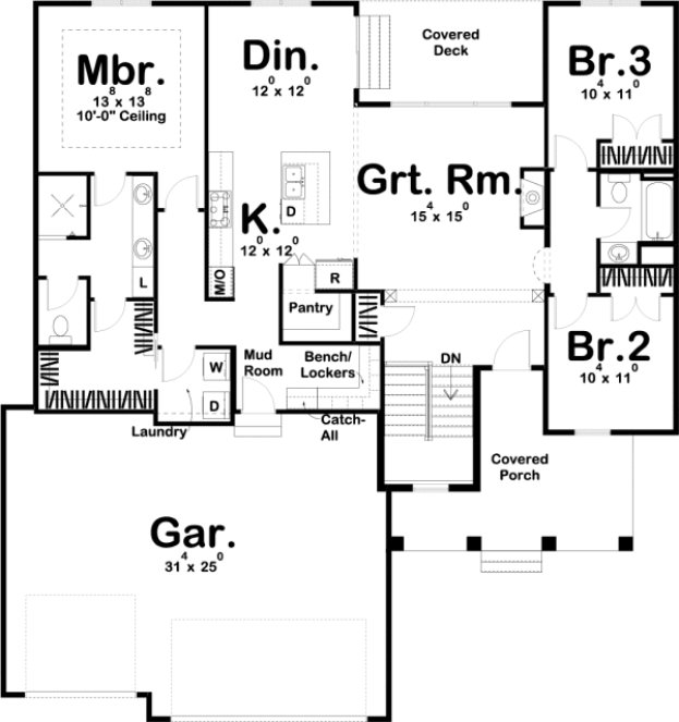 Main Floor Plan for House Plan #703371