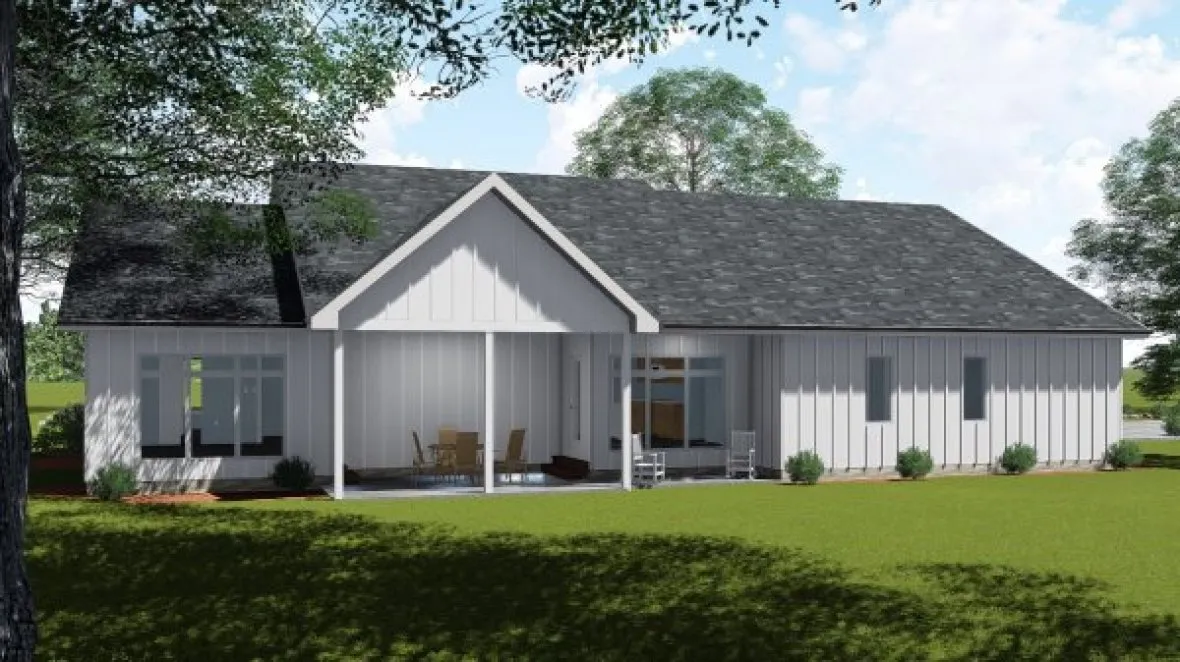 Rear Elevation for House Plan #707332