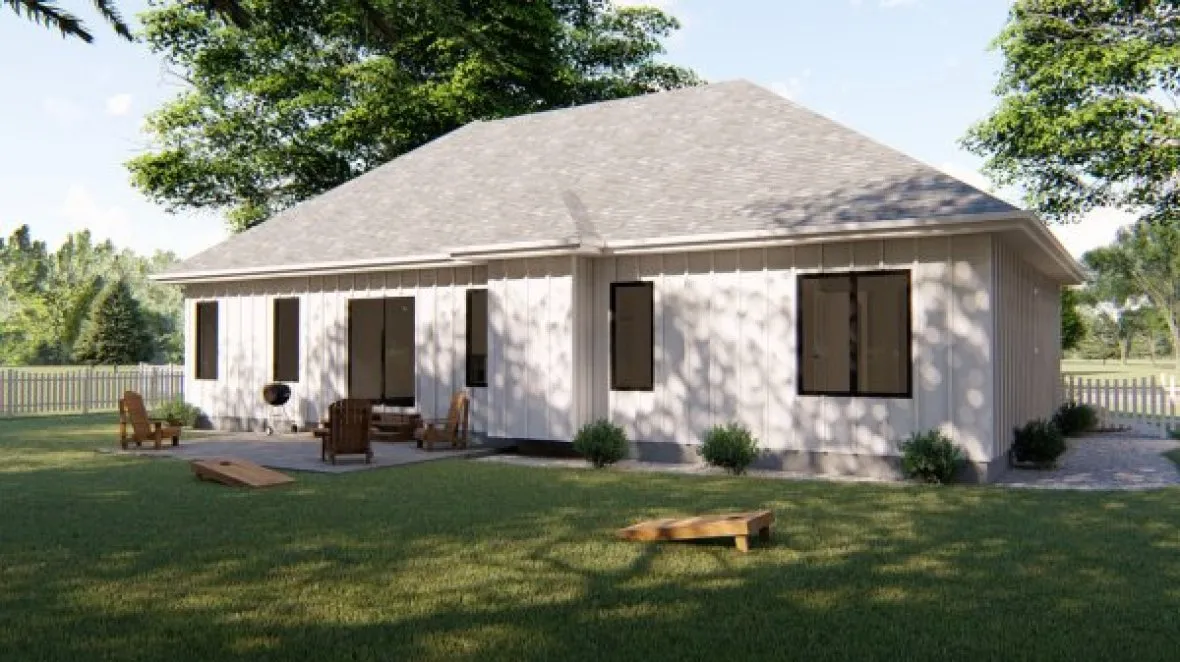 Rear Elevation for House Plan #707541