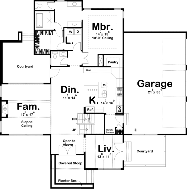 Main Floor Plan for House Plan #707603
