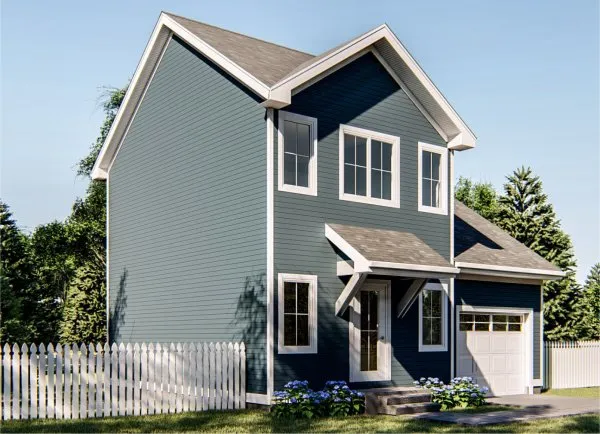 Left Elevation for House Plan #702390