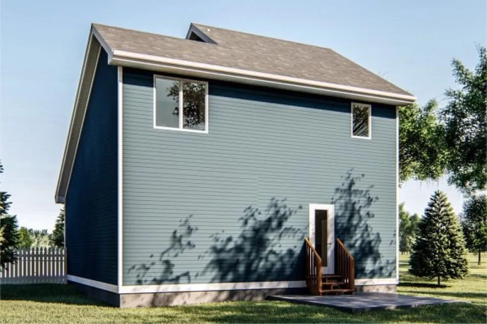 Rear Elevation for House Plan #702390