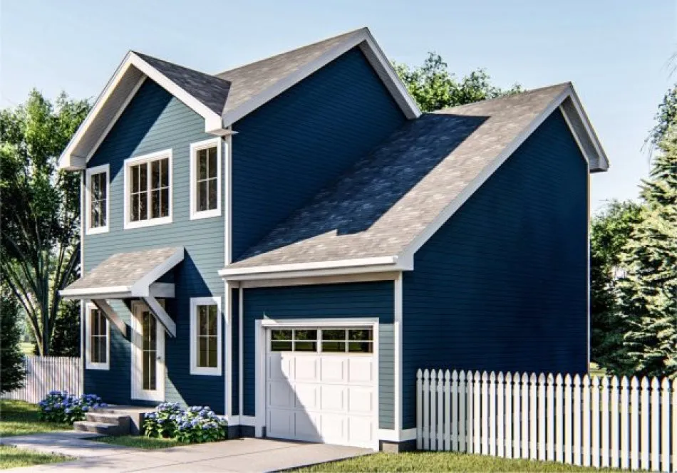 Right Elevation for House Plan #702390