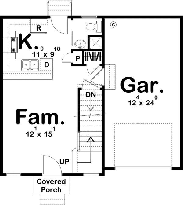 Main Floor Plan for House Plan #702390