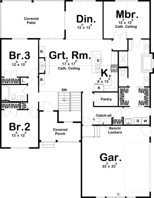 Main Floor Plan for House Plan #707971