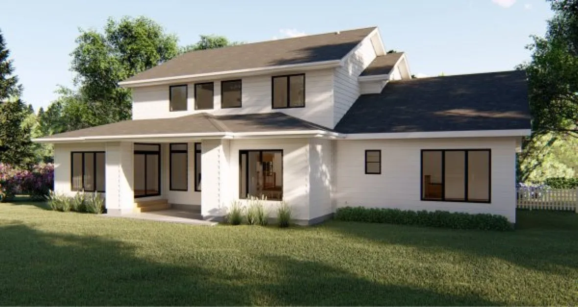 Rear Elevation for House Plan #707862