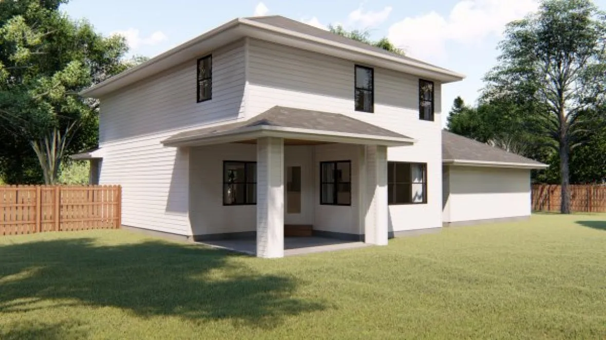 Rear Elevation for House Plan #701522