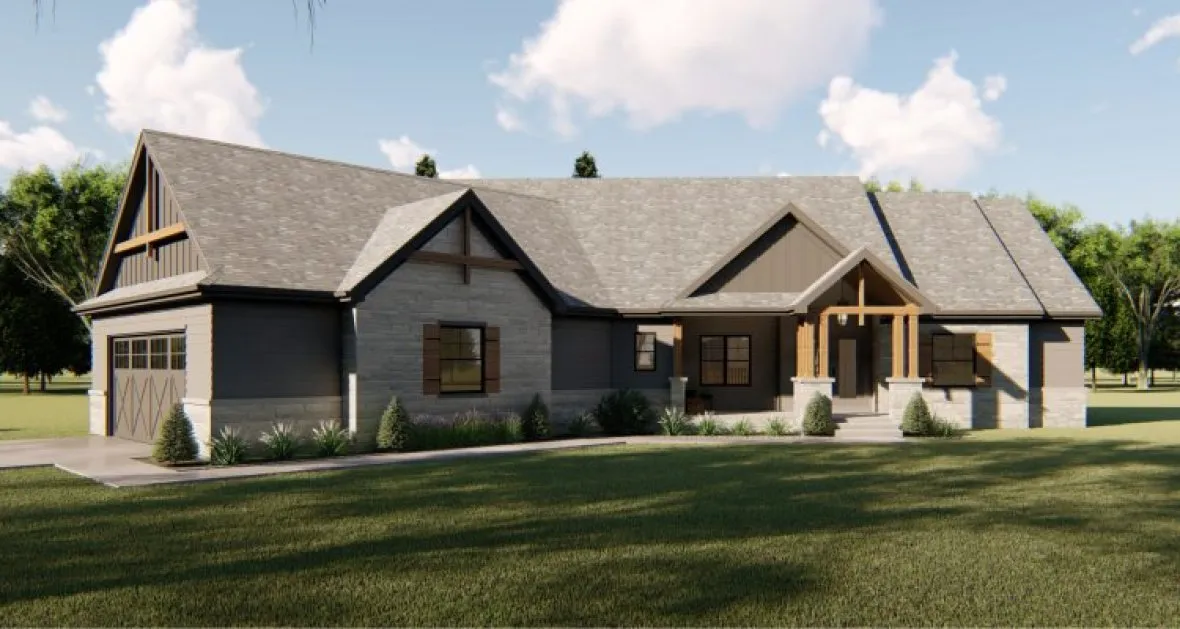 Full Rendering for House Plan #705122