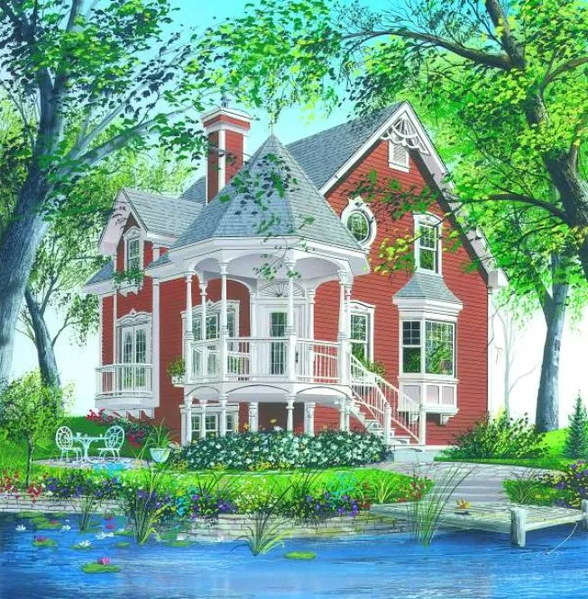 Full Rendering for House Plan #141652