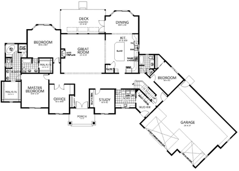 Main Floor Plan for House Plan #805823