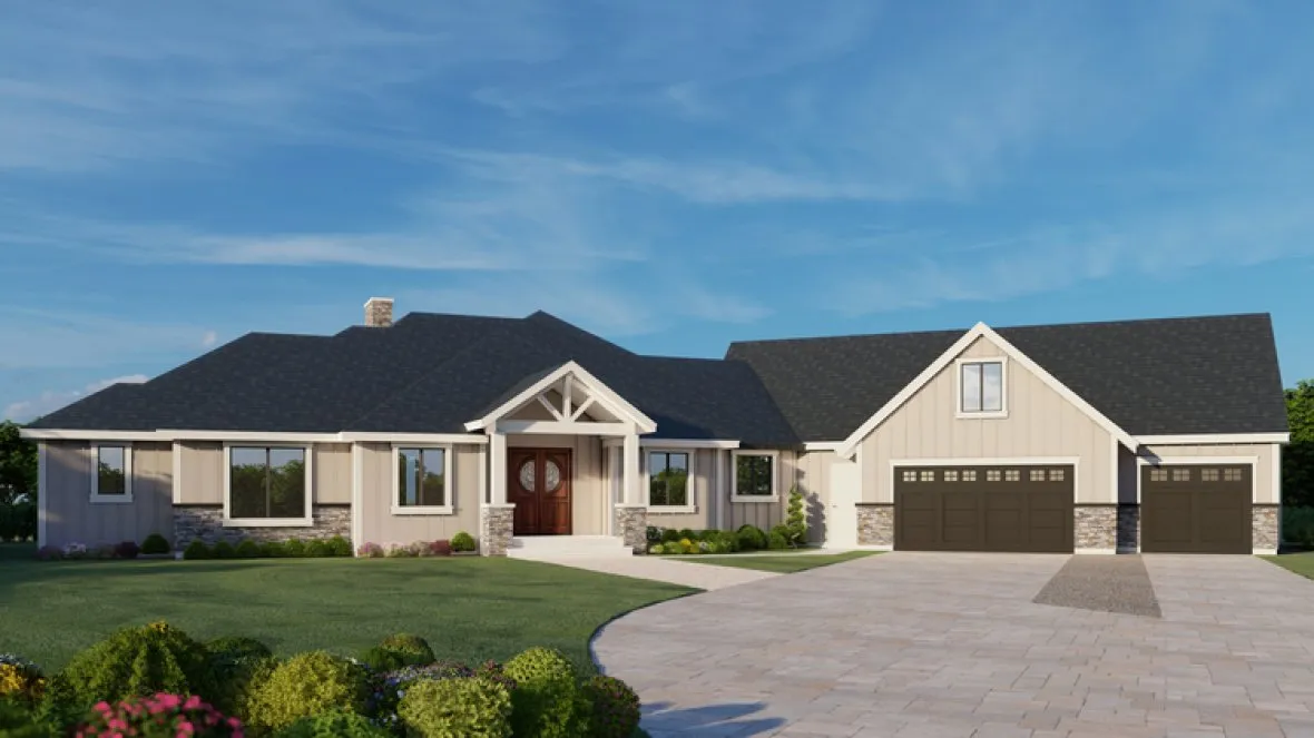 Full Rendering for House Plan #805823