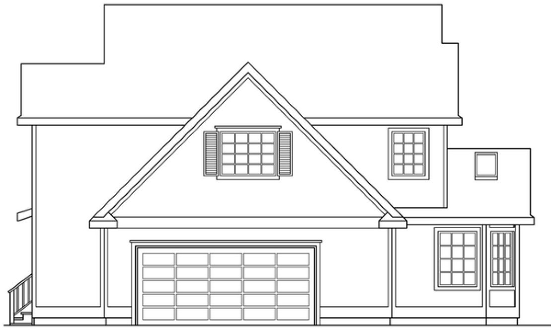Right Elevation for House Plan #340122