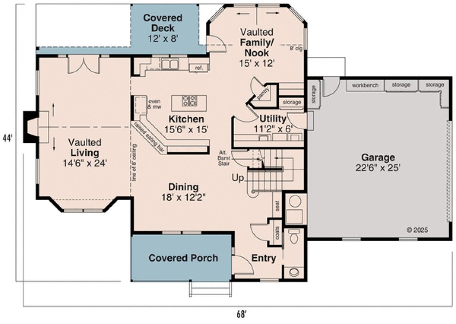 Main Floor Plan for House Plan #340122