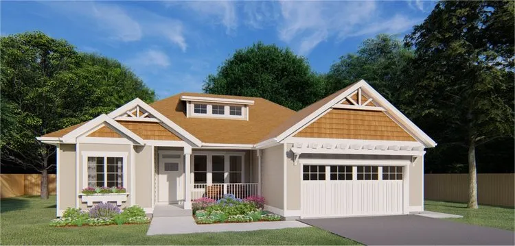 Full Rendering for House Plan #202061