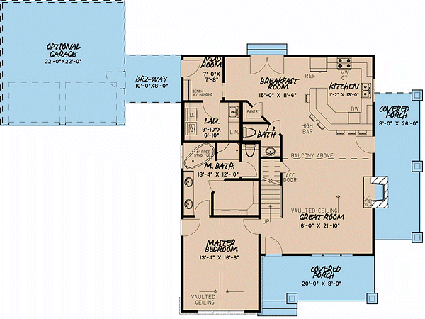 Main Floor Plan for House Plan #317591