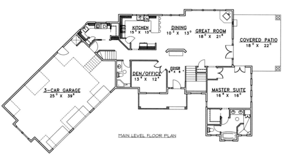 Main Floor Plan for House Plan #457591