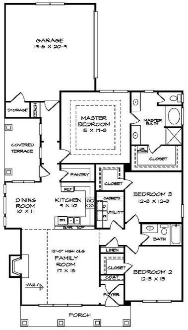 Main Floor Plan for House Plan #711771