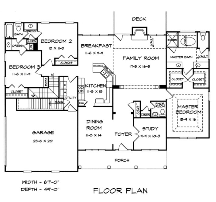 Main Floor Plan for House Plan #716122